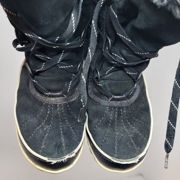 Sorel Black Winter Boot Size 8 - Picture 10 of 12